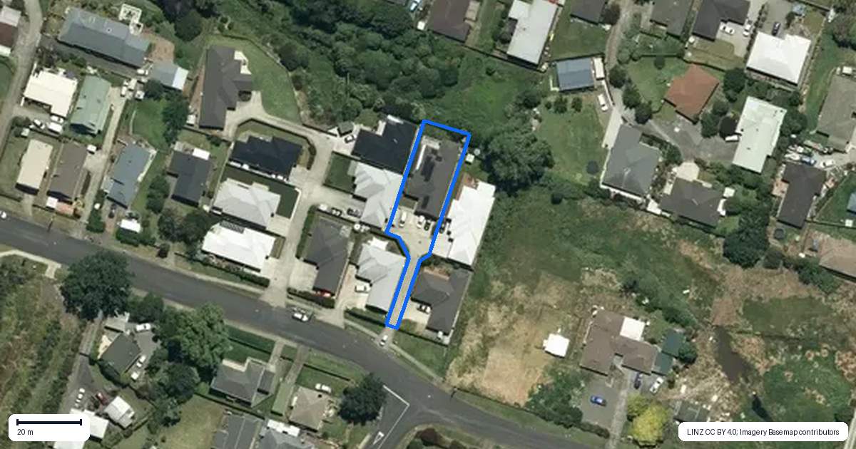 Property context map for 28B Elizabeth Street, Tuakau