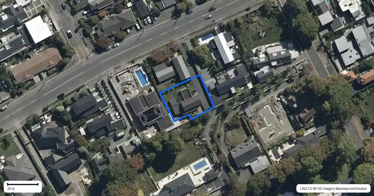 Property context map for 28 Holmwood Road, Merivale, Christchurch