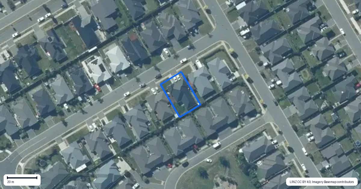 Property context map for 14 Barcote Lane, Rolleston