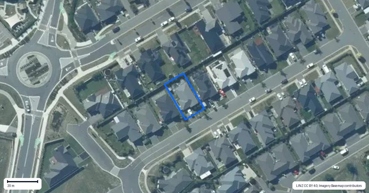 Property context map for 7 Barcote Lane, Rolleston