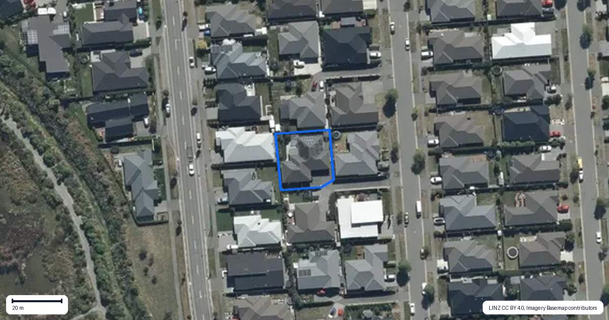 Property context map for 25 Makawe Roa Street, Marshland, Christchurch