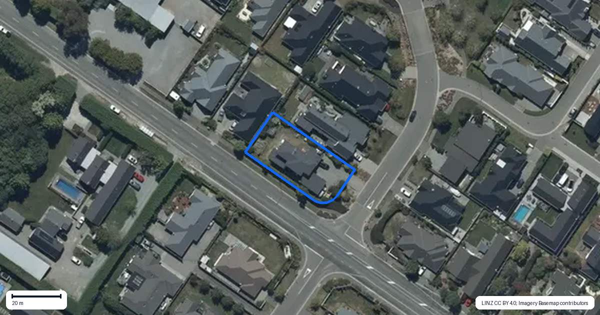 Property context map for 1 Hinterland Drive, Prebbleton