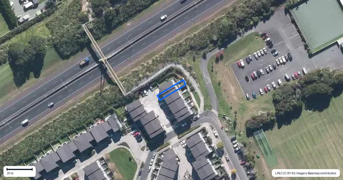 Property context map for 42 Memorial Park Lane, Hobsonville, Auckland