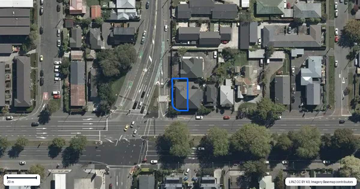 Property context map for 1/422 Barbadoes Street, Edgeware, Christchurch