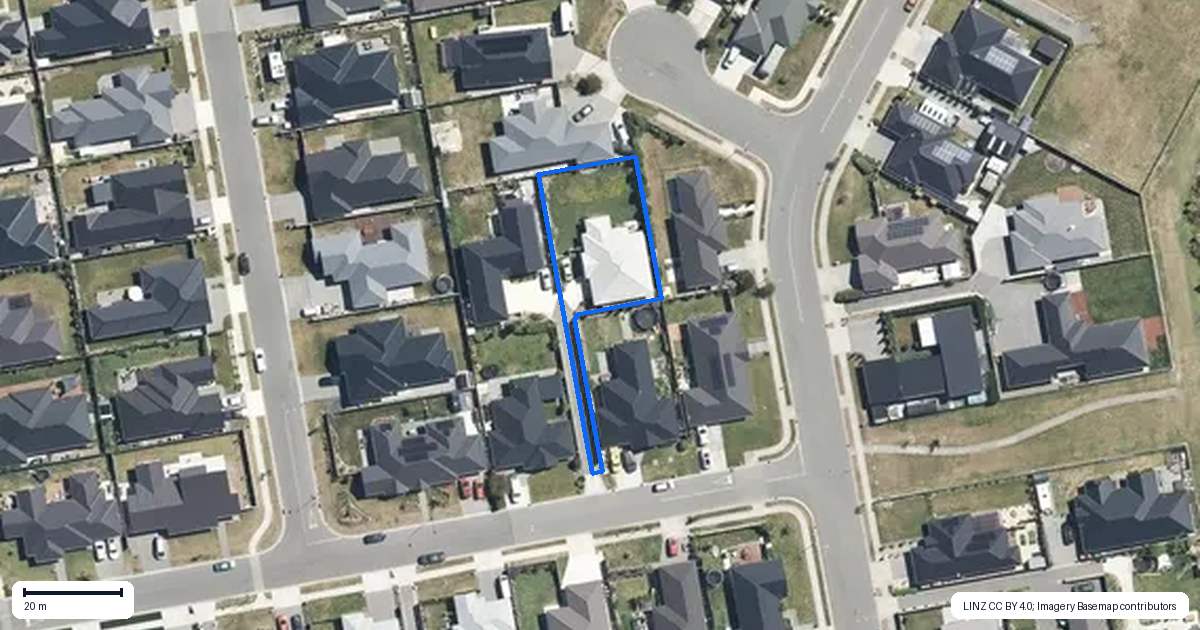 Property context map for 55 Watkins Drive, Rangiora