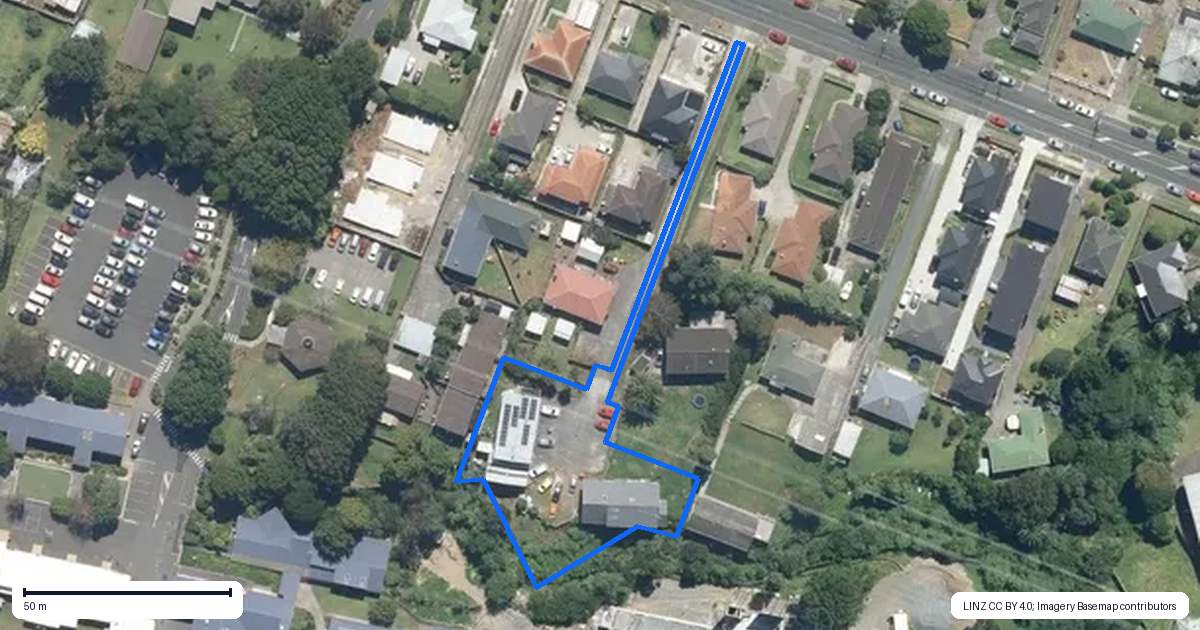 Property context map for 95A Gray Avenue, Mangere East, Auckland