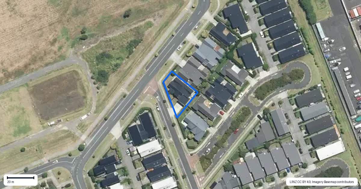 Property context map for 1 Liberation Road, Papakura