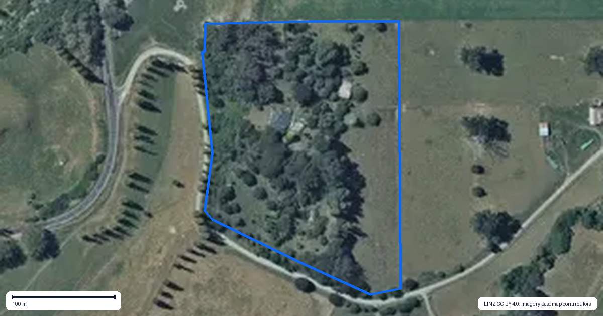 Property context map for 41 Mangapipi West Road, Waituna West, Feilding