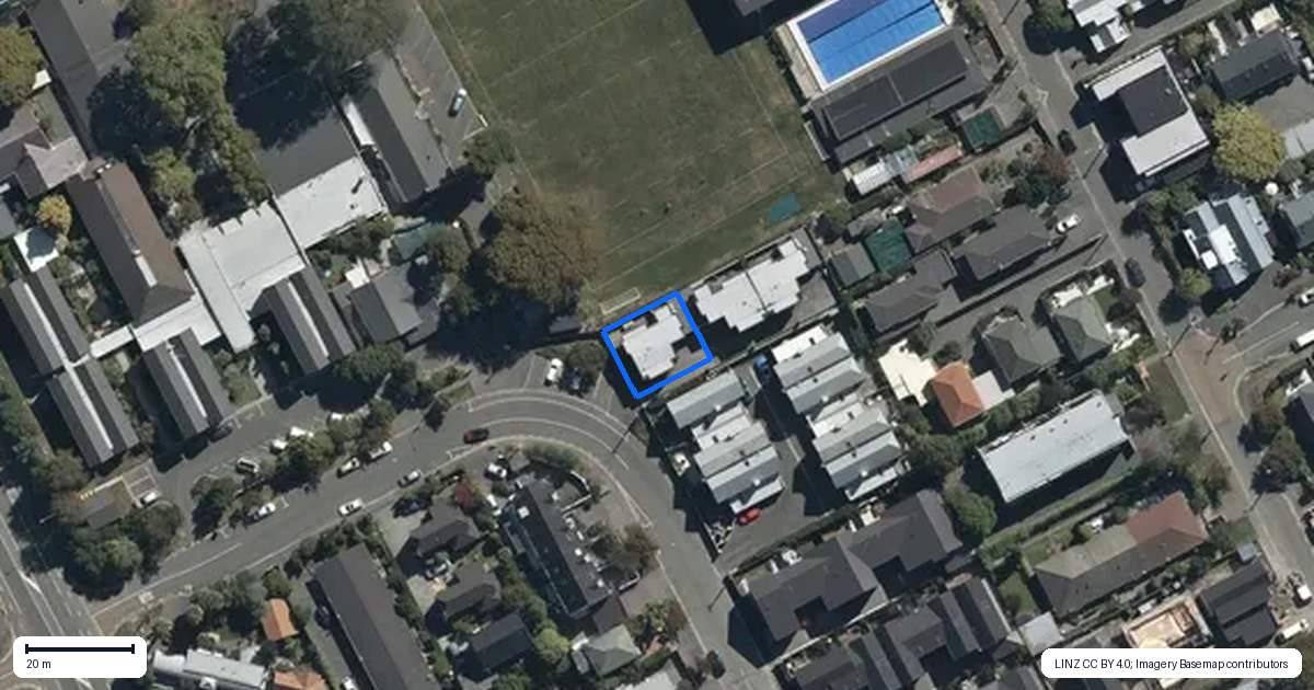 Property context map for 1/40 Rhodes Street, Merivale, Christchurch