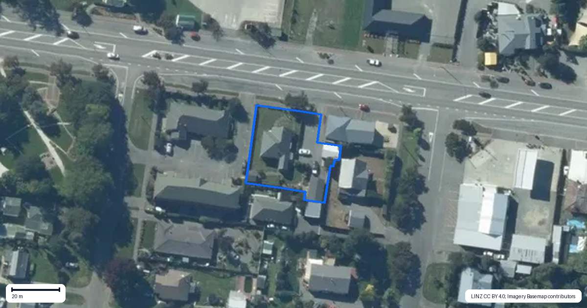 Property context map for 21 South Terrace, Darfield