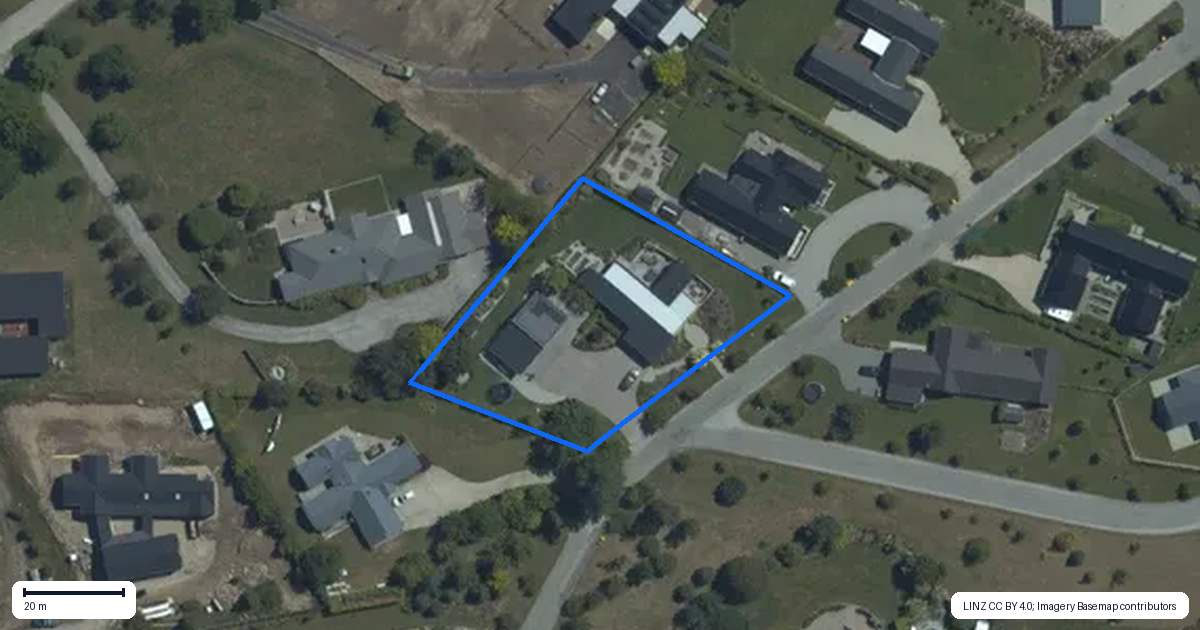 Property context map for 17 Mountain View Drive, Wanaka