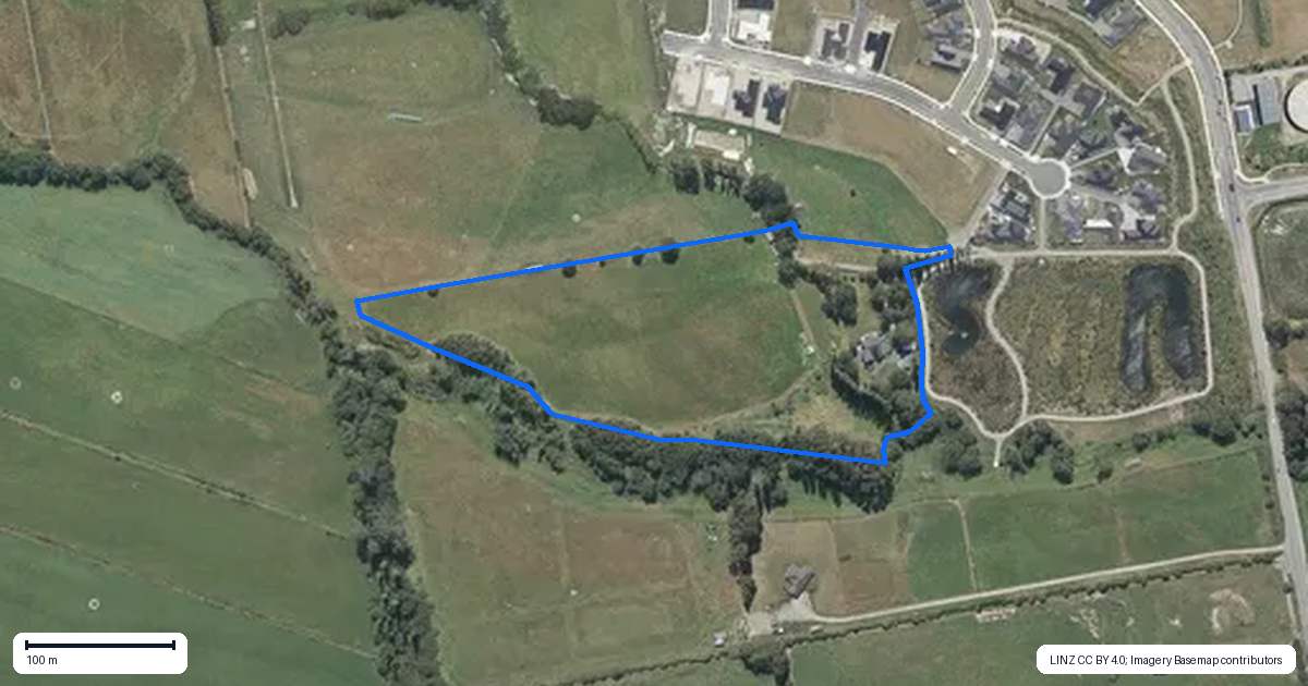 Property context map for 24 Angus Place, Rangiora