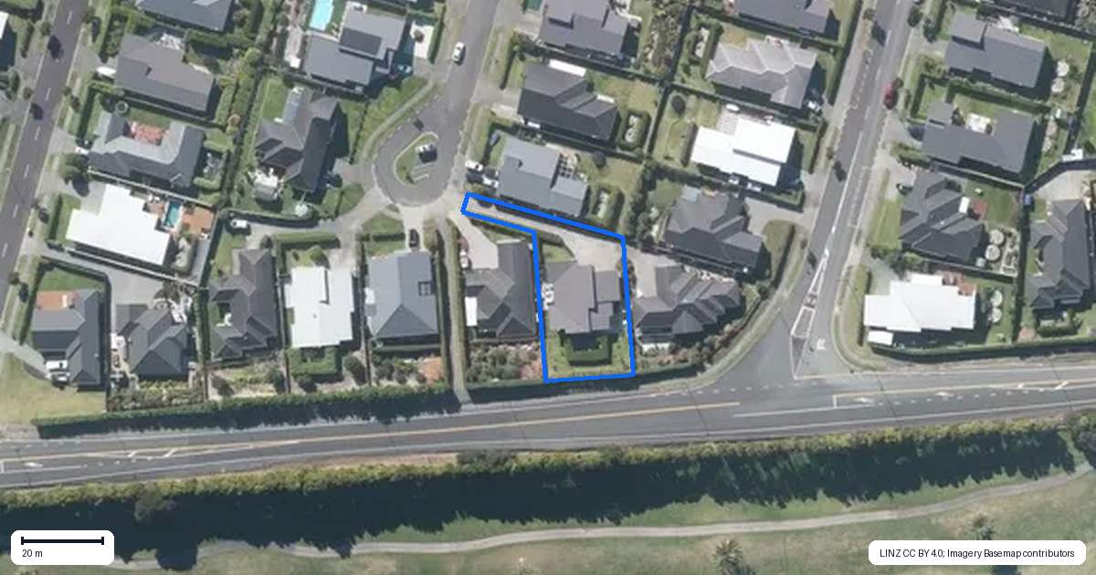 Property context map for 38 Kaiawa Street, Beachlands, Auckland
