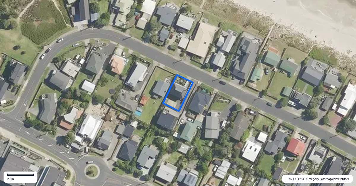 Property context map for 22 Karewa Parade, Papamoa Beach, Papamoa