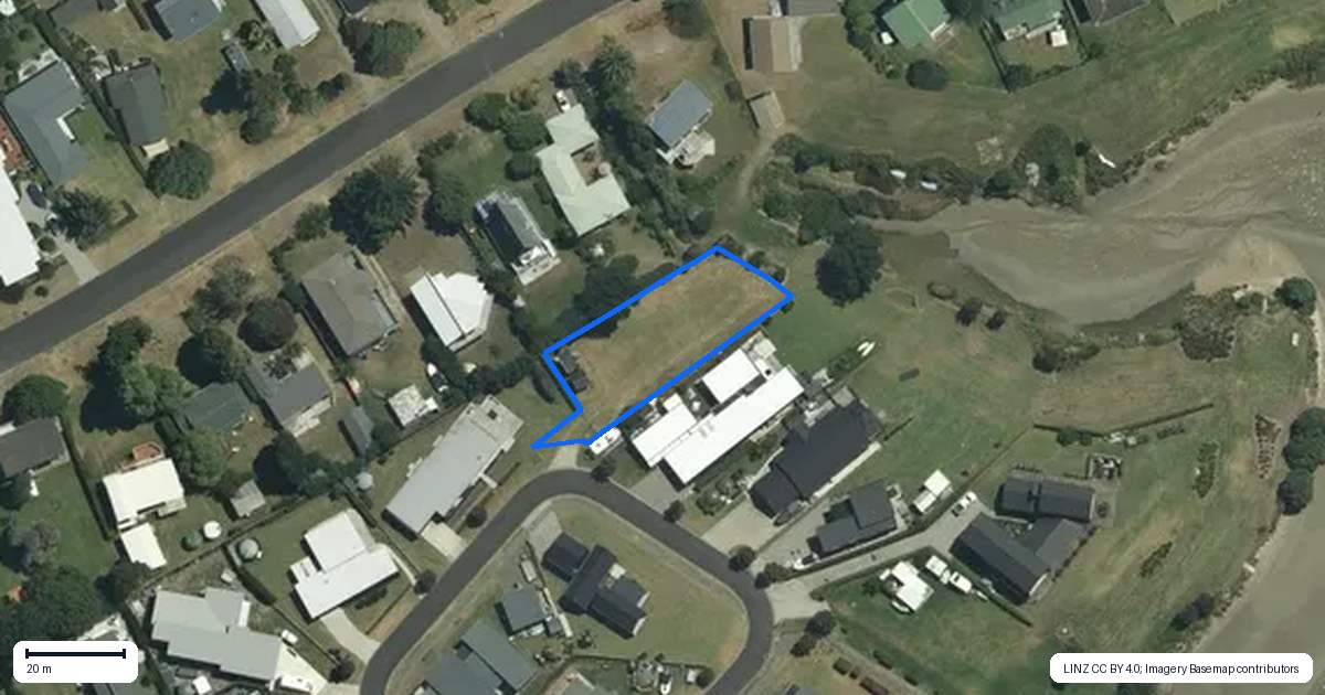 Property context map for 19 Admiral Drive, Cooks Beach, Whitianga