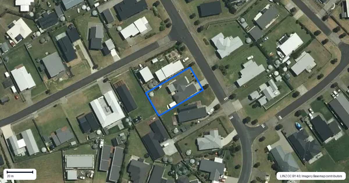 Property context map for 43 Longreach Drive, Cooks Beach, Whitianga