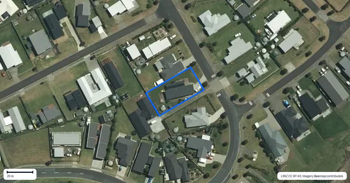 Property context map for 41 Longreach Drive, Cooks Beach, Whitianga