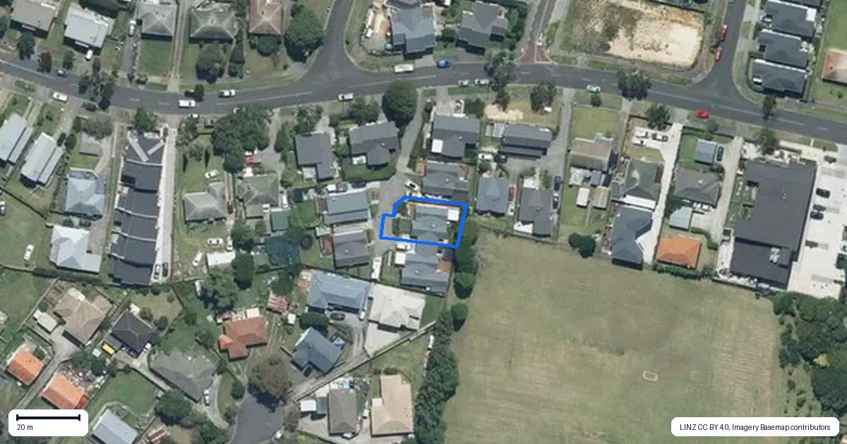 Property context map for 20B Merfield Street, Glen Innes, Auckland