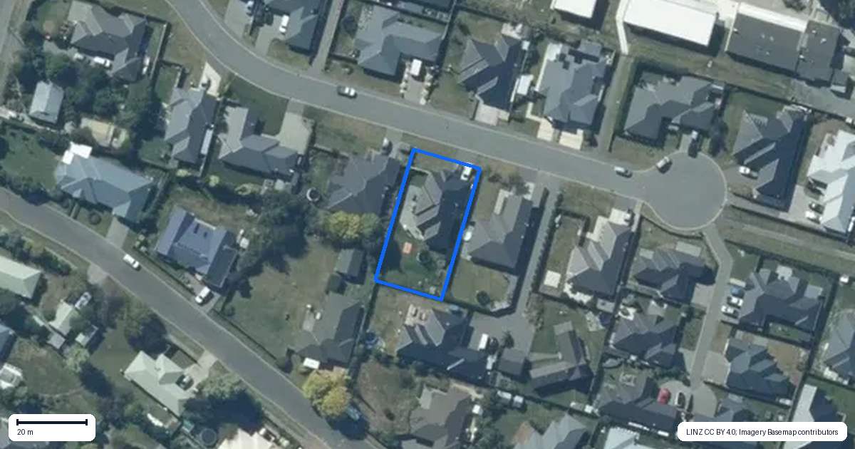 Property context map for 10 Walter Place, Kirwee