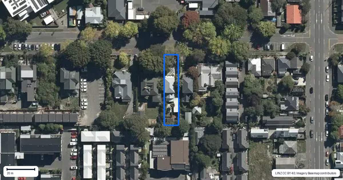 Property context map for 114 Chester Street East, Christchurch Central, Christchurch