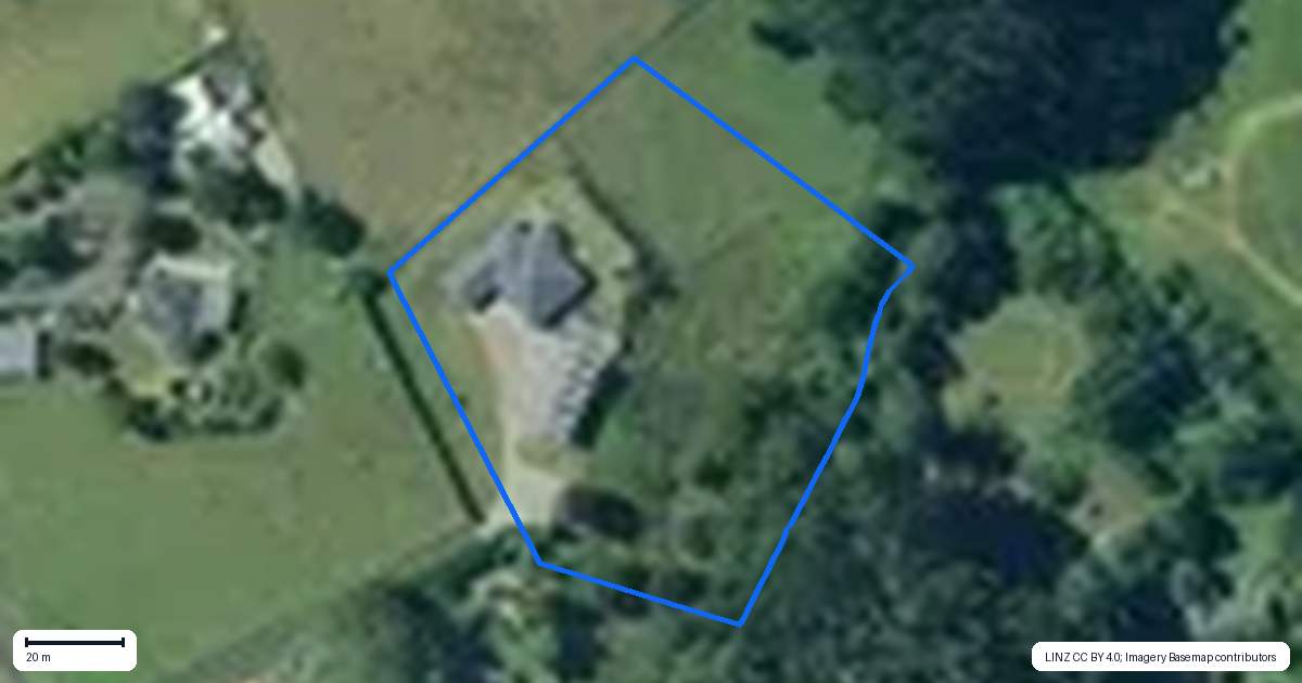 Property context map for 121 Misa Road, Otaua