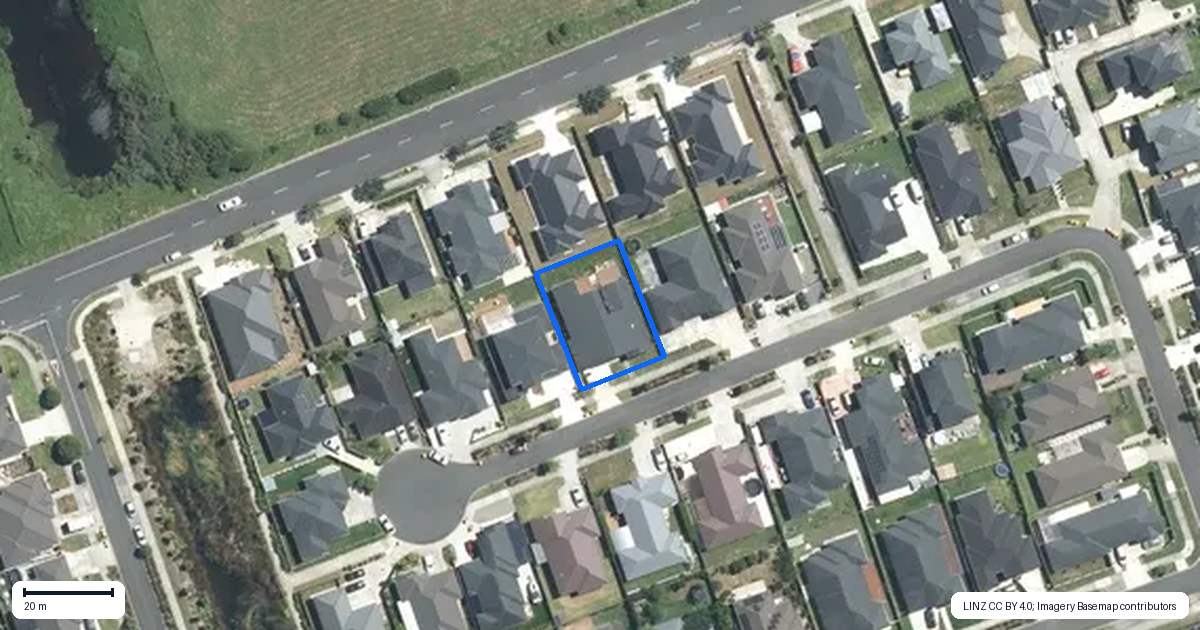 Property context map for 47 Wellfield Drive, Papakura