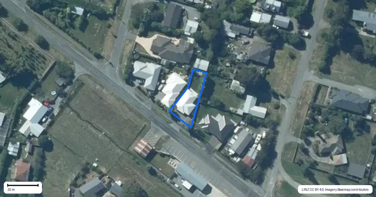 Property context map for 8A Tramway Road, Kirwee