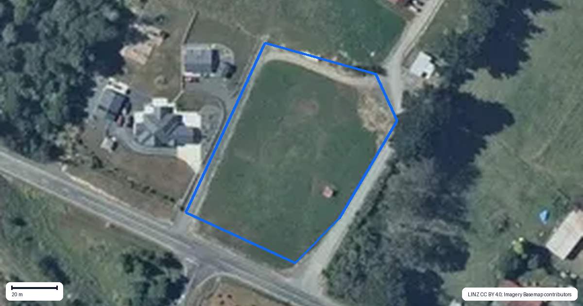 Property context map for 124 Buller Road, Levin