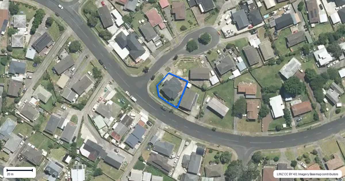 Property context map for 14 Charntay Avenue, Clover Park, Auckland