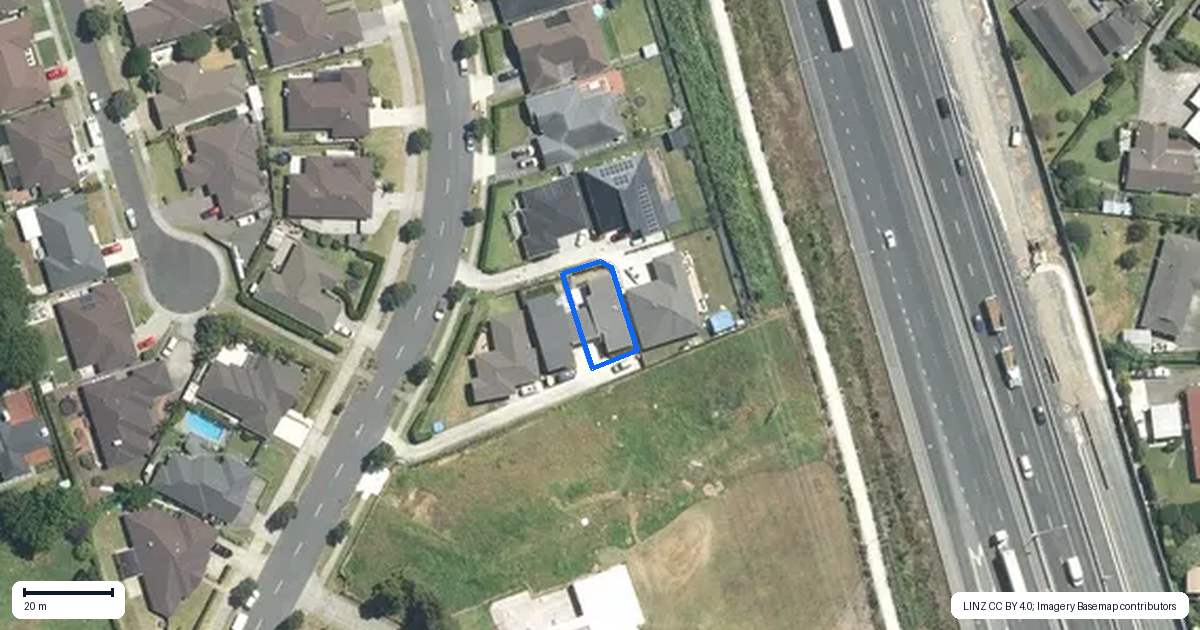 Property context map for 115B Harbourside Drive, Karaka, Papakura