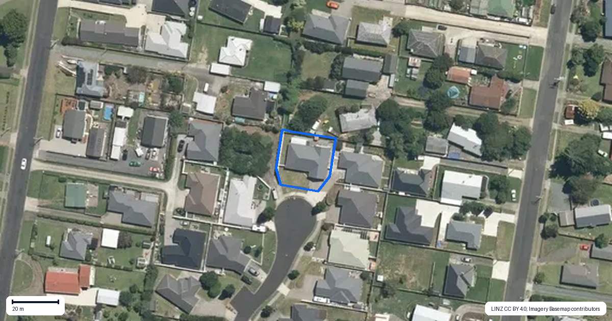 Property context map for 16 Lennie Lane, Kihikihi, Te Awamutu