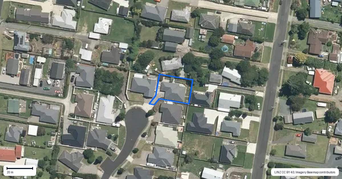 Property context map for 14 Lennie Lane, Kihikihi, Te Awamutu