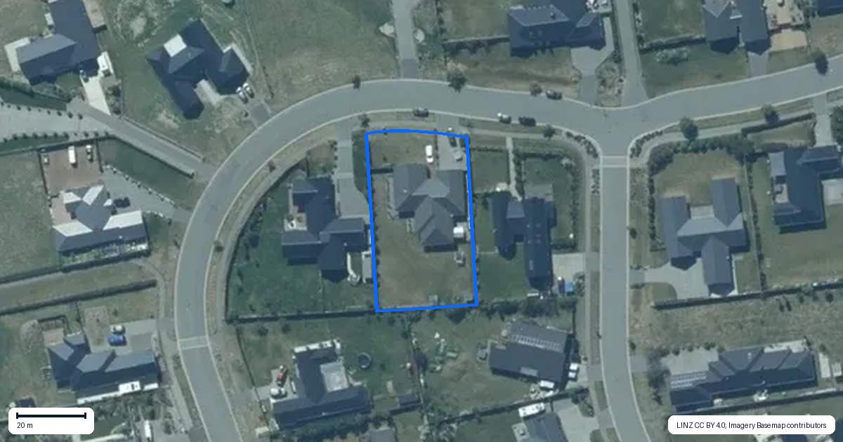 Property context map for 18 Silver Peaks Drive, West Melton
