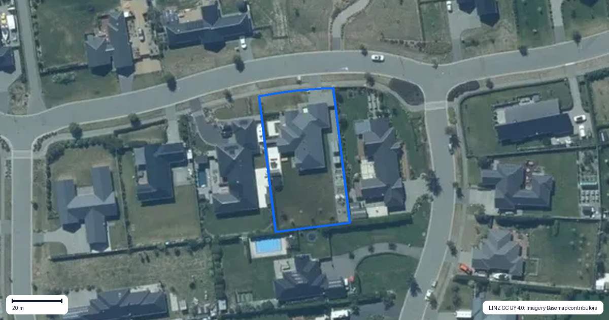 Property context map for 36 Silver Peaks Drive, West Melton