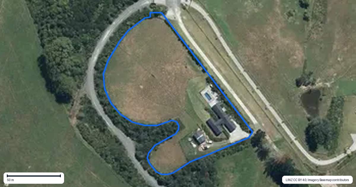 Property context map for 56 Hull Road, Waitoki