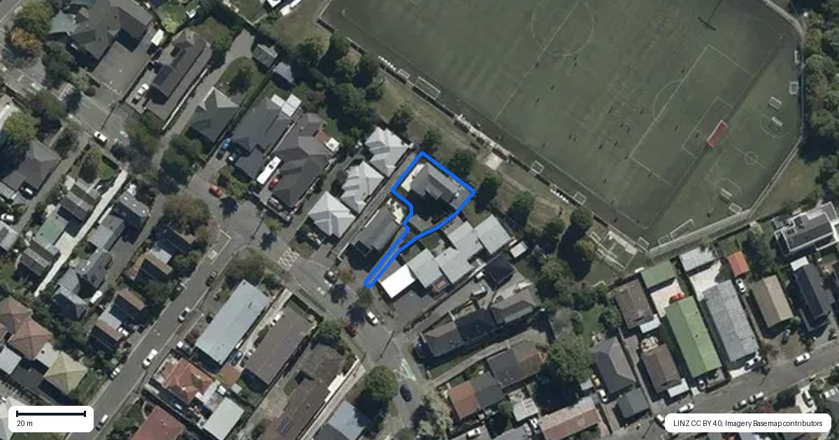 Property context map for 78B Trafalgar Street, St Albans, Christchurch
