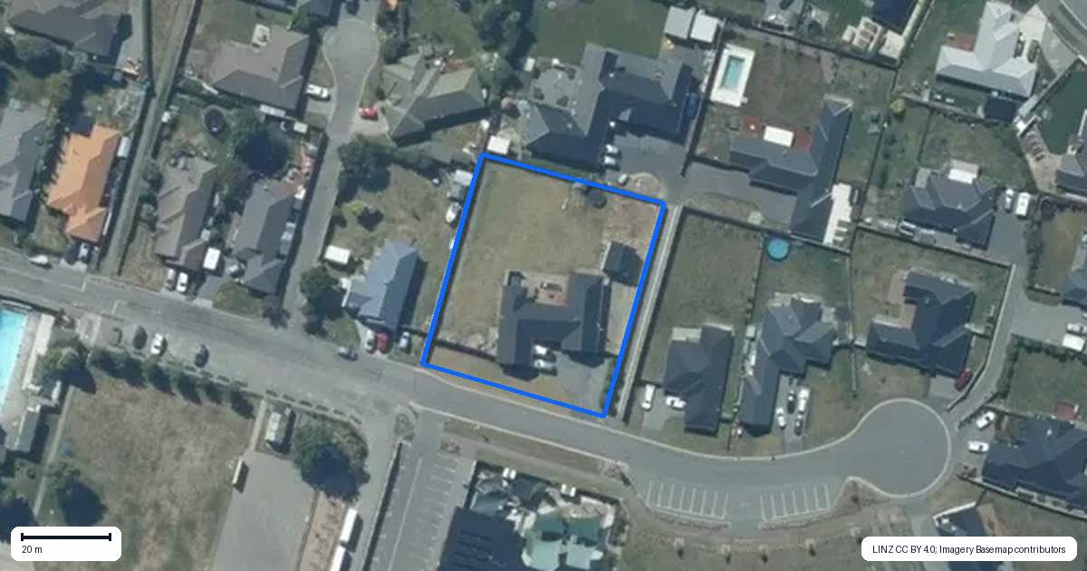 Property context map for 35 School Lane, Kirwee