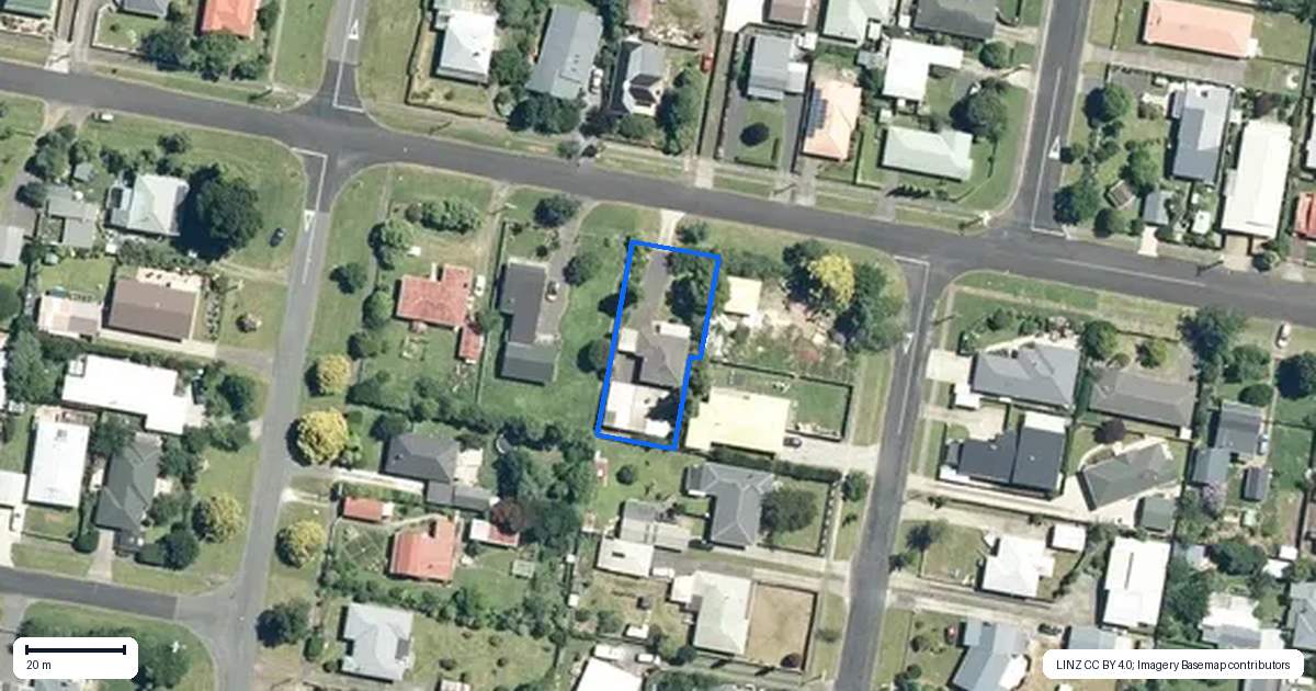 Property context map for 20 Regent Street, Waihi
