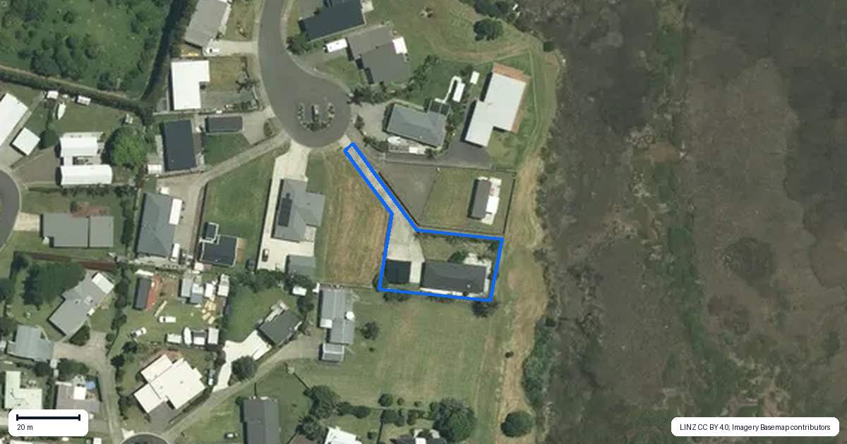 Property context map for 40 Tairua Palms Place, Tairua