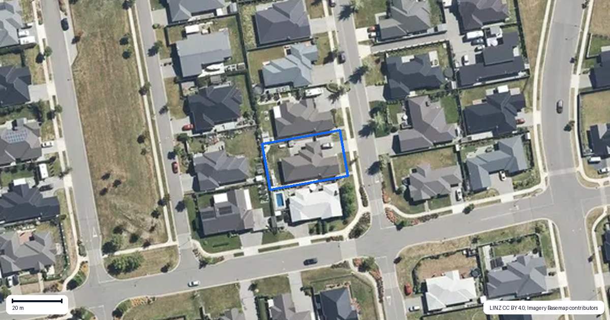 Property context map for 22 Highgate Drive, Rangiora