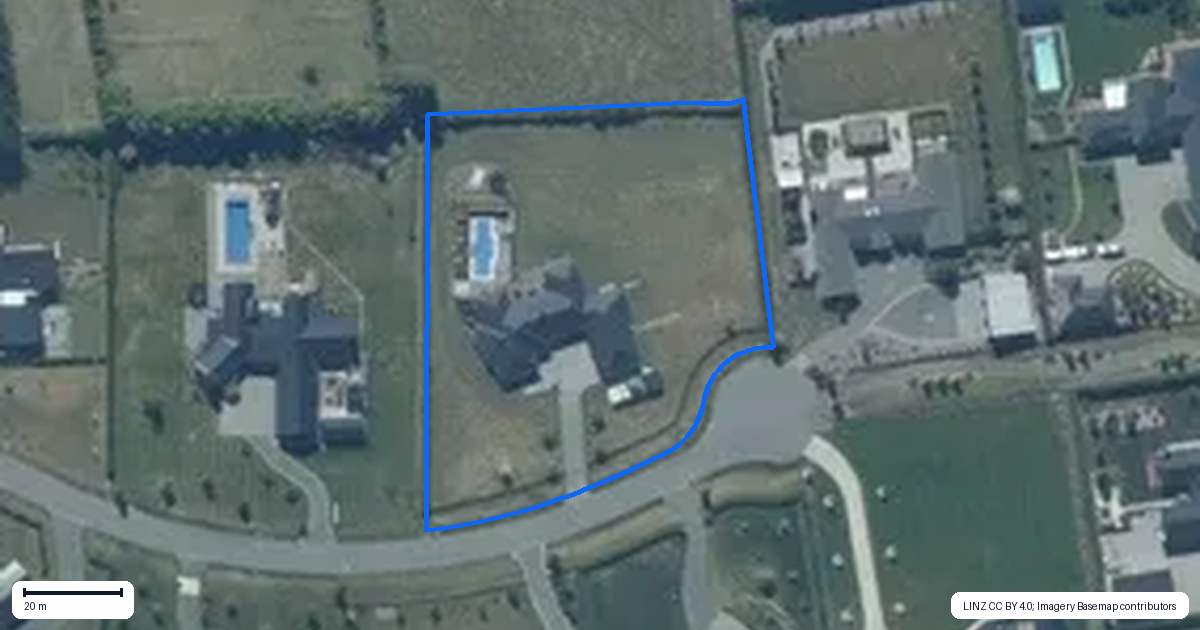 Property context map for 19 Taylor Place, Prebbleton