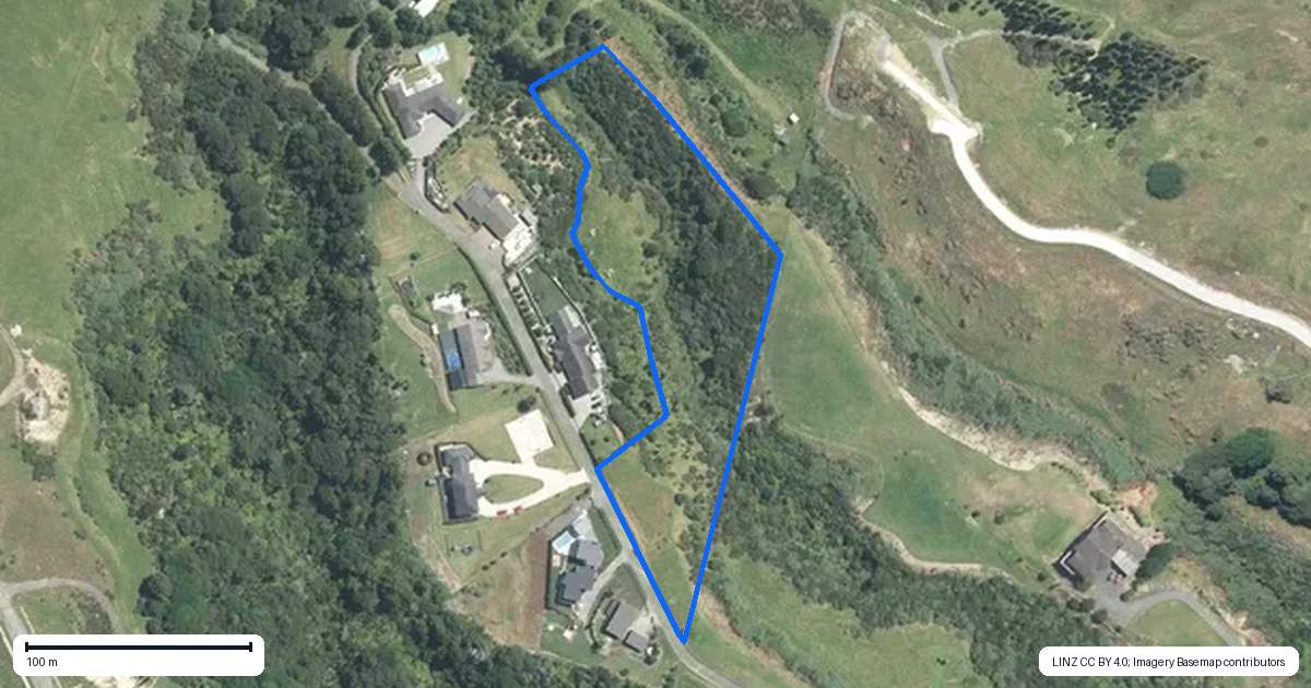 Property context map for 542 Redoubt Road, Totara Park, Auckland