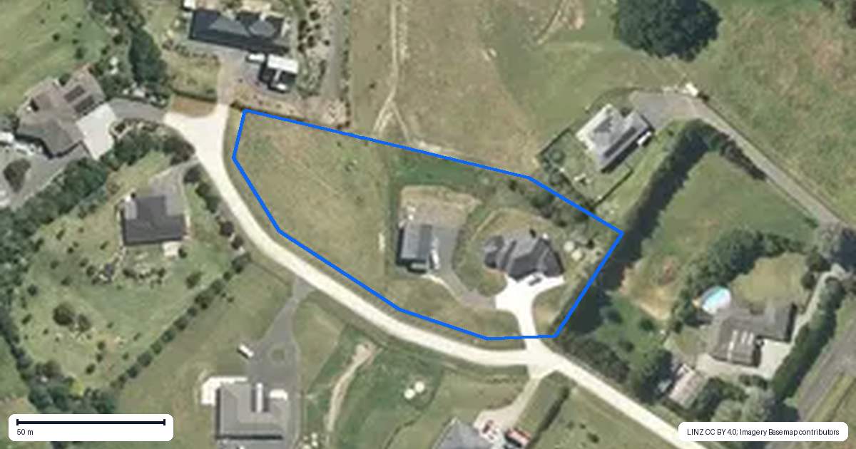 Property context map for 12 Bordeaux Place, Te Kauwhata