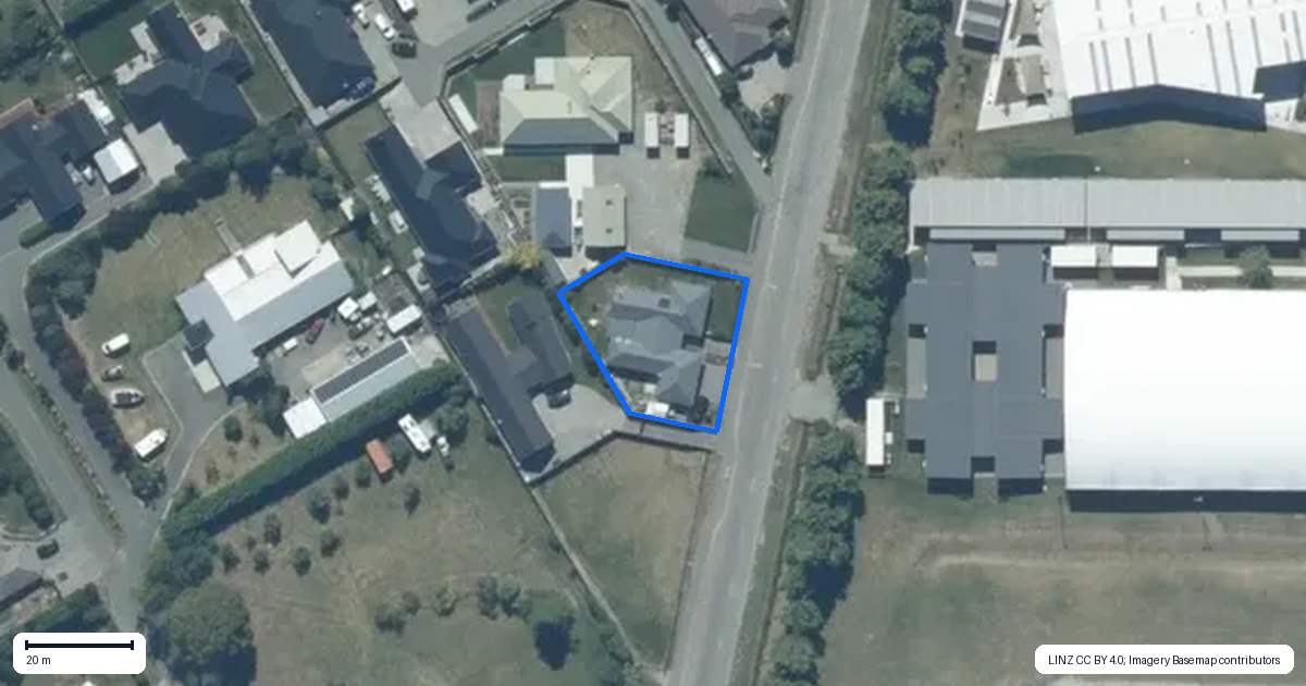 Property context map for 1143 Goulds Road, Rolleston