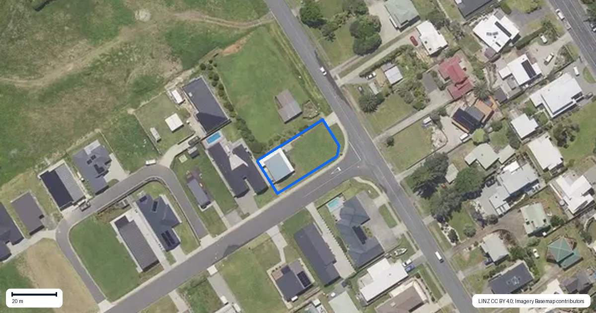 Property context map for 34 Hanlen Avenue, Waihi Beach