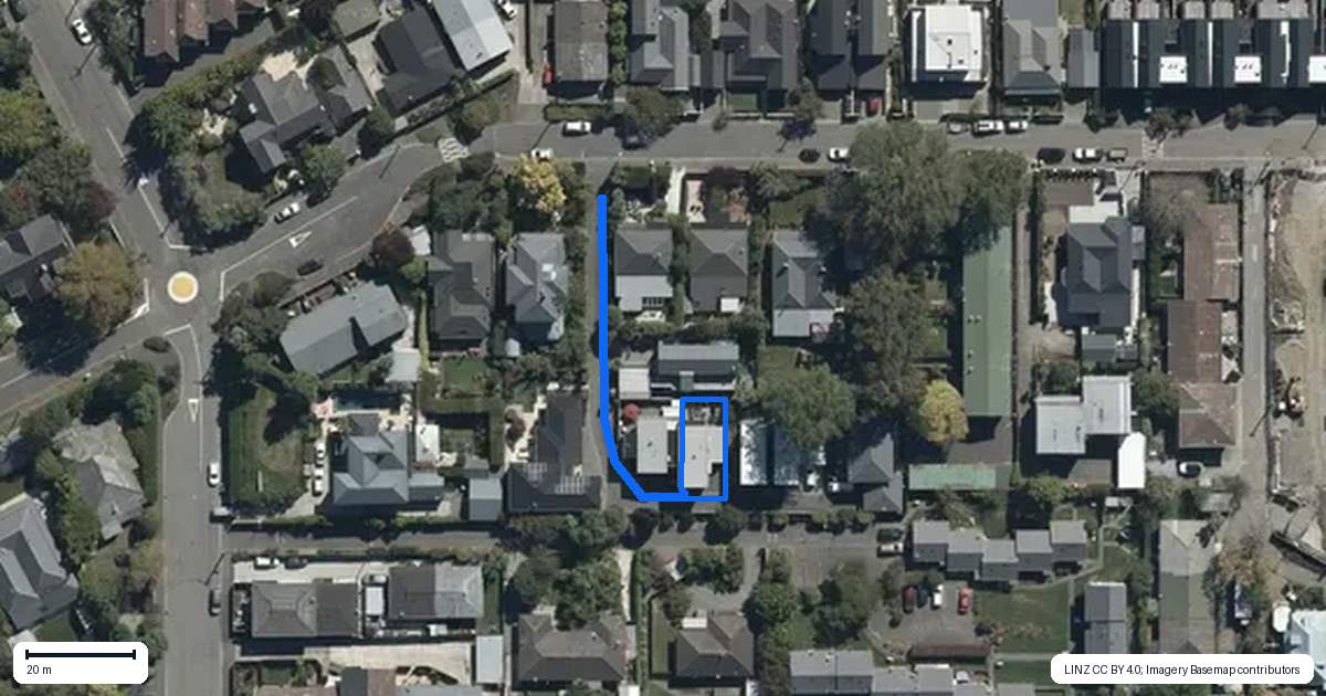 Property context map for 2/64 Holly Road, St Albans, Christchurch