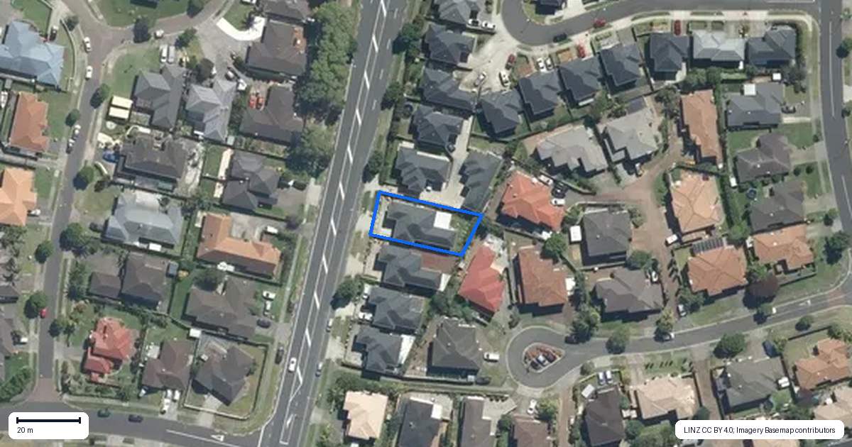 Property context map for 407 Chapel Road, East Tamaki, Auckland