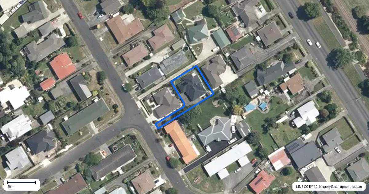 Property context map for 21 Shelton Place, Feilding