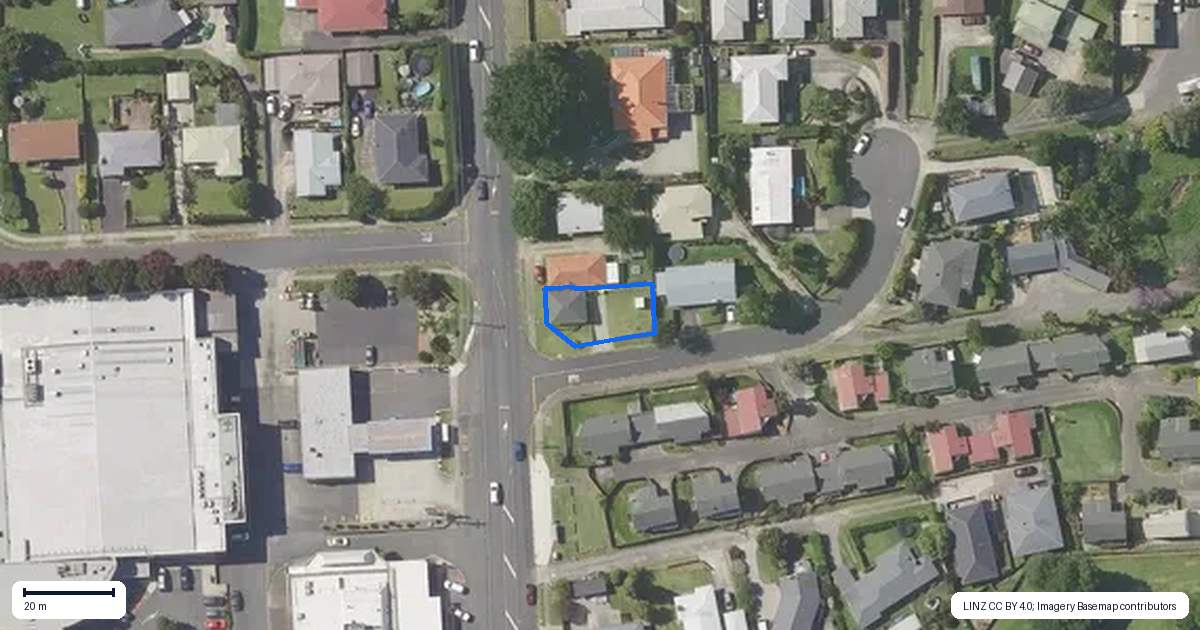 Property context map for 1 Russell Place, Brookfield, Tauranga