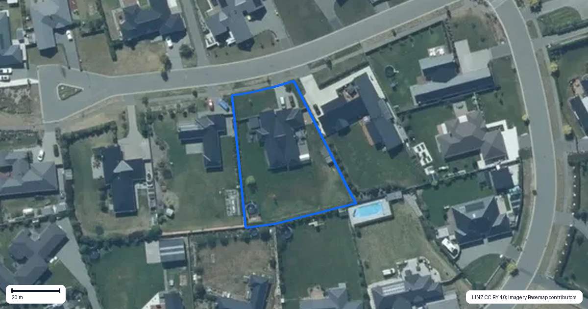 Property context map for 7 Barewood Grove, West Melton
